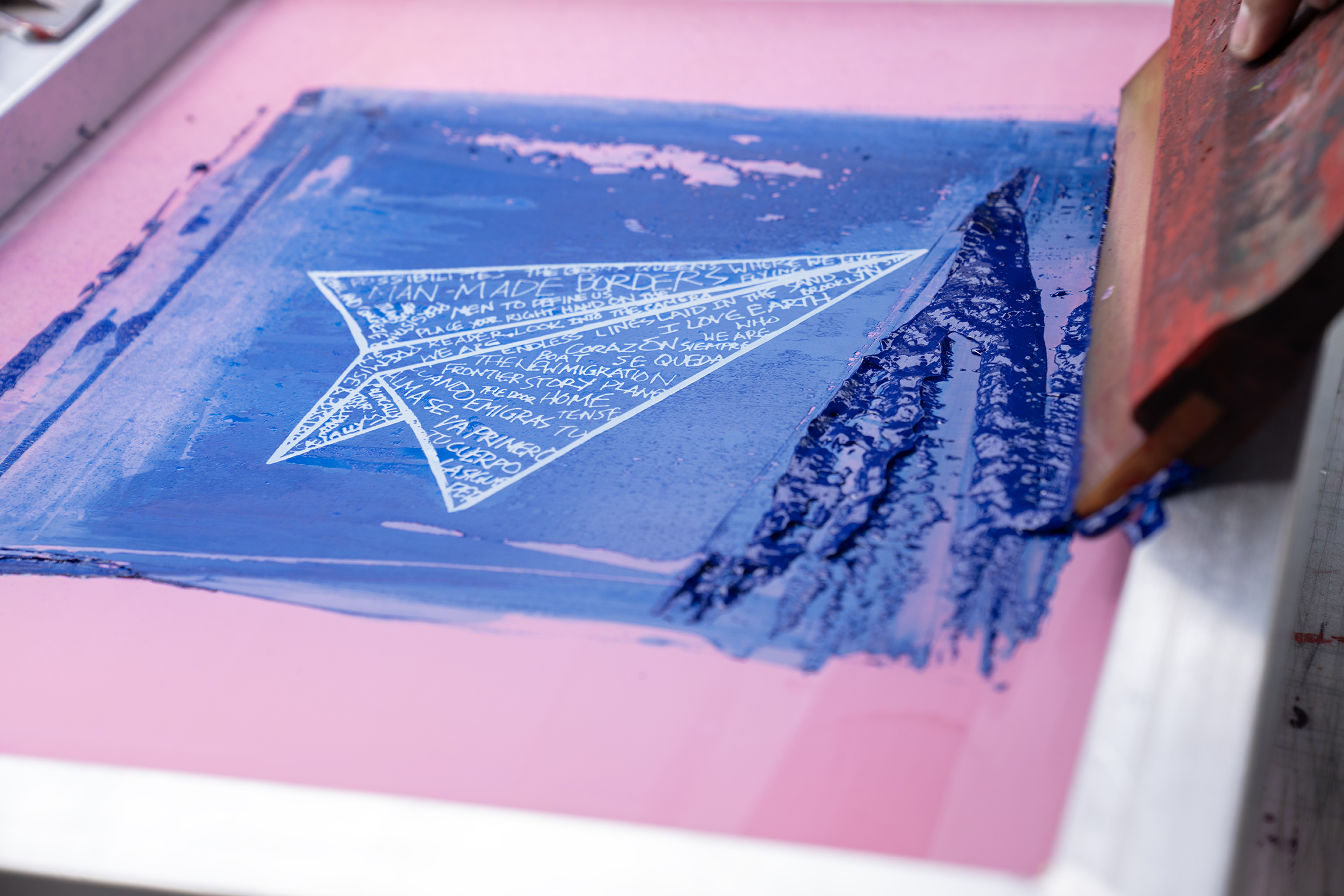 Screenprinting with Mobile Print Power Public Art Fund