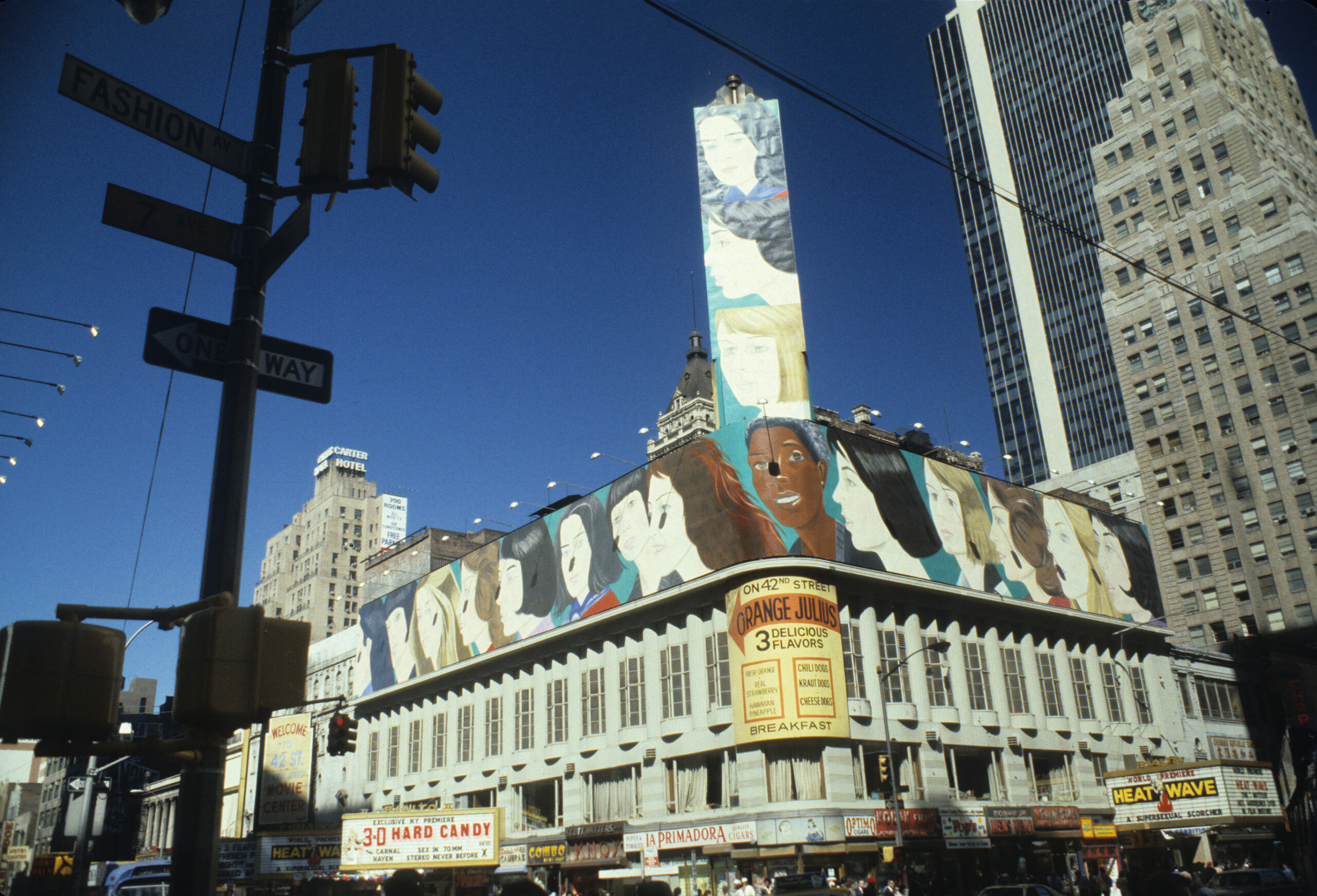 Alex Katz mural of nine women in Times Square
